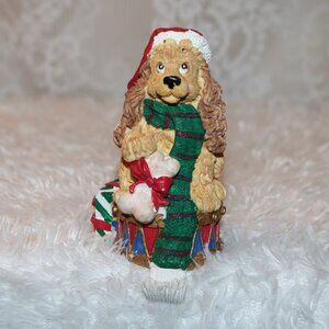 Cute Cocker Spaniel stocking holder best for smaller stocking
